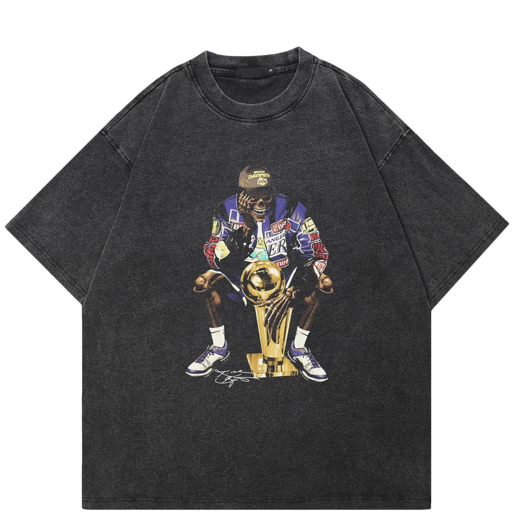 2026 Unisex T-Shirt Streetwear QUARTER 24 Skelett Grafik