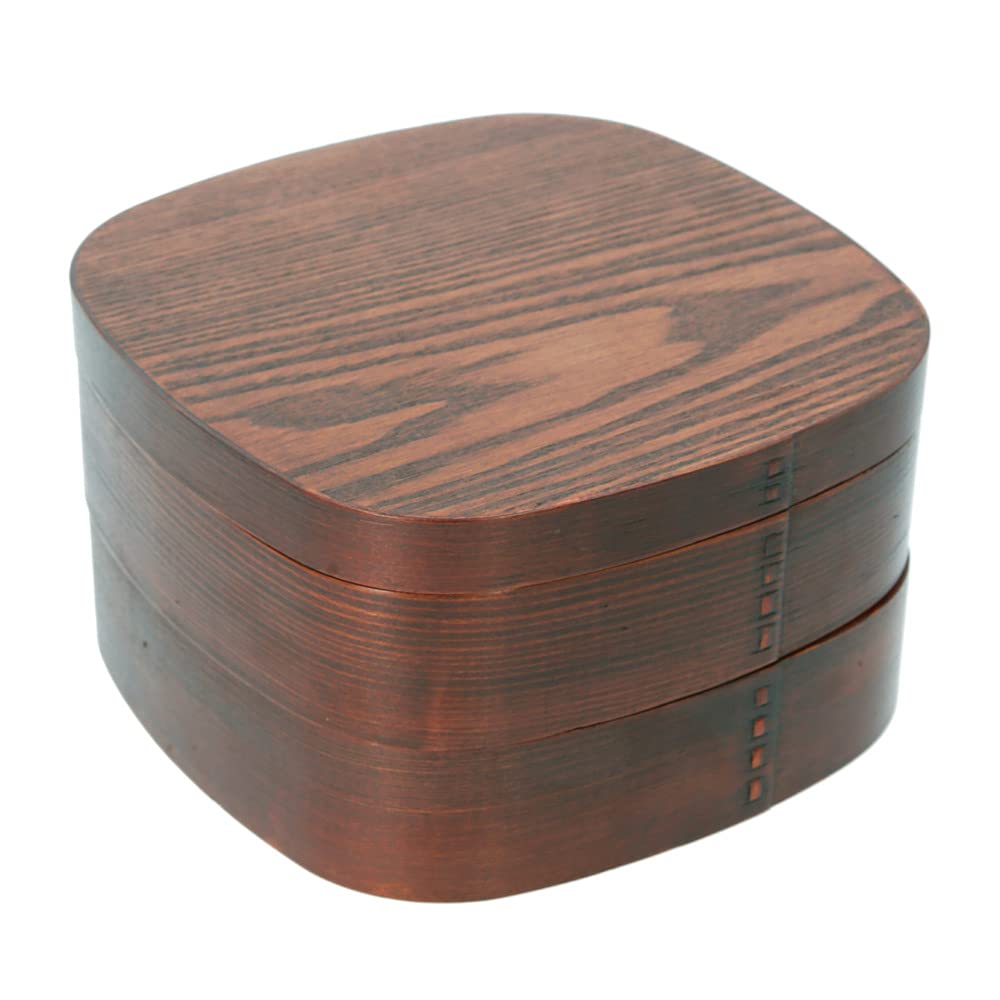 Kyoei Лакированная коробка из гнутой древесины GT-0020L Двухъярусная