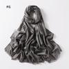 Elegant Two-End Tassel Scarf: Solid Color with Gold and Silver Threads