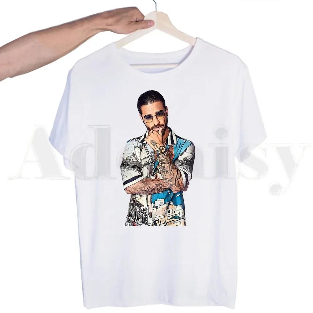 Maluma Hawai Reggaeton Singer T-shirt for  Unisex Short Sleeve  Unisex Tops T Shirt for Male White T Shirt Wo Unisex Tees Shirt