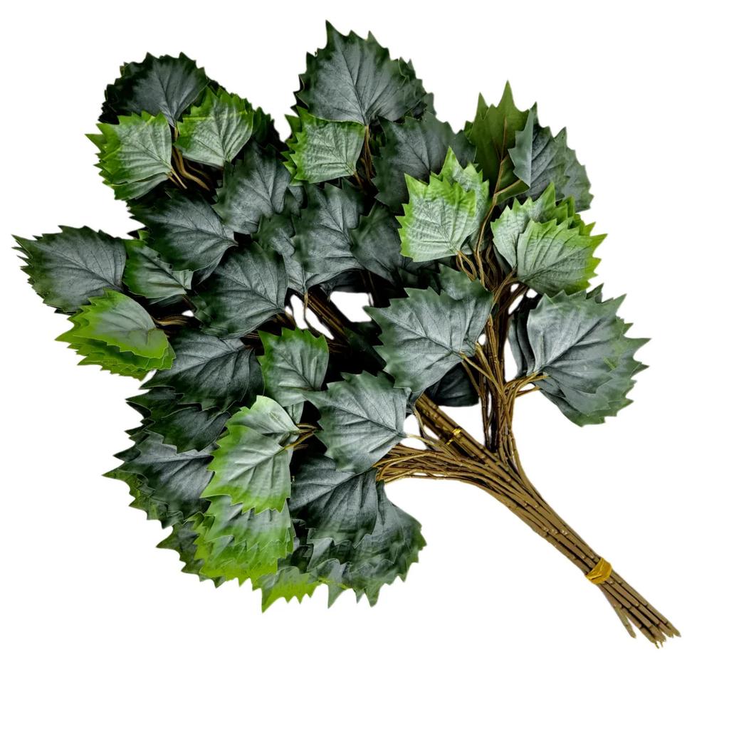 12pcs Artificial Maple Leaf Branch Waterproof Greenery Plants Foliage for Landscape Tree Making Home Decoration Outdoor Project