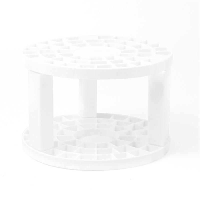 Cosmetic Make-up Brush Storage Holder Multi Hole Pen Insert Round Brushes Organizer Compartment Large-Capacity Make Up Tools белый