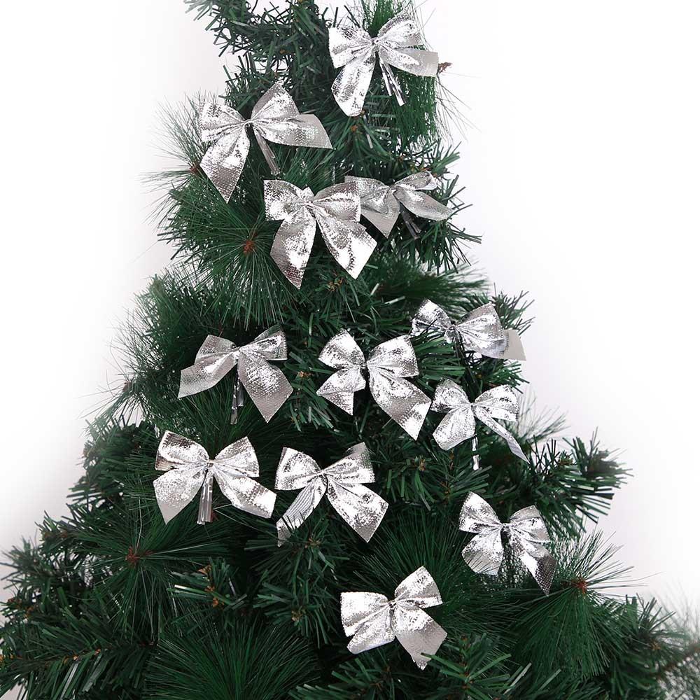 Christmas Decorative Luxurious Bows In Red Silver Gold Ideal For Settings Holiday