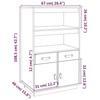 VidaXL Buffet haut Marron miel 67x40x108,5 cm Bois massif de pin 820160