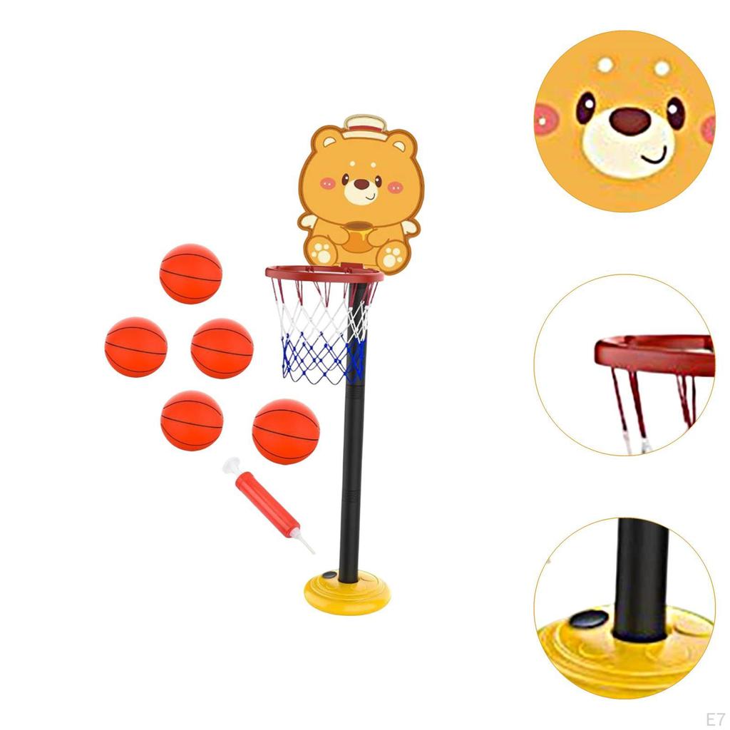 Basketballkorb-Set für Kinder Netz Multifunktionaler Ballständer Outdoor-Sportspielzeug Zubehör