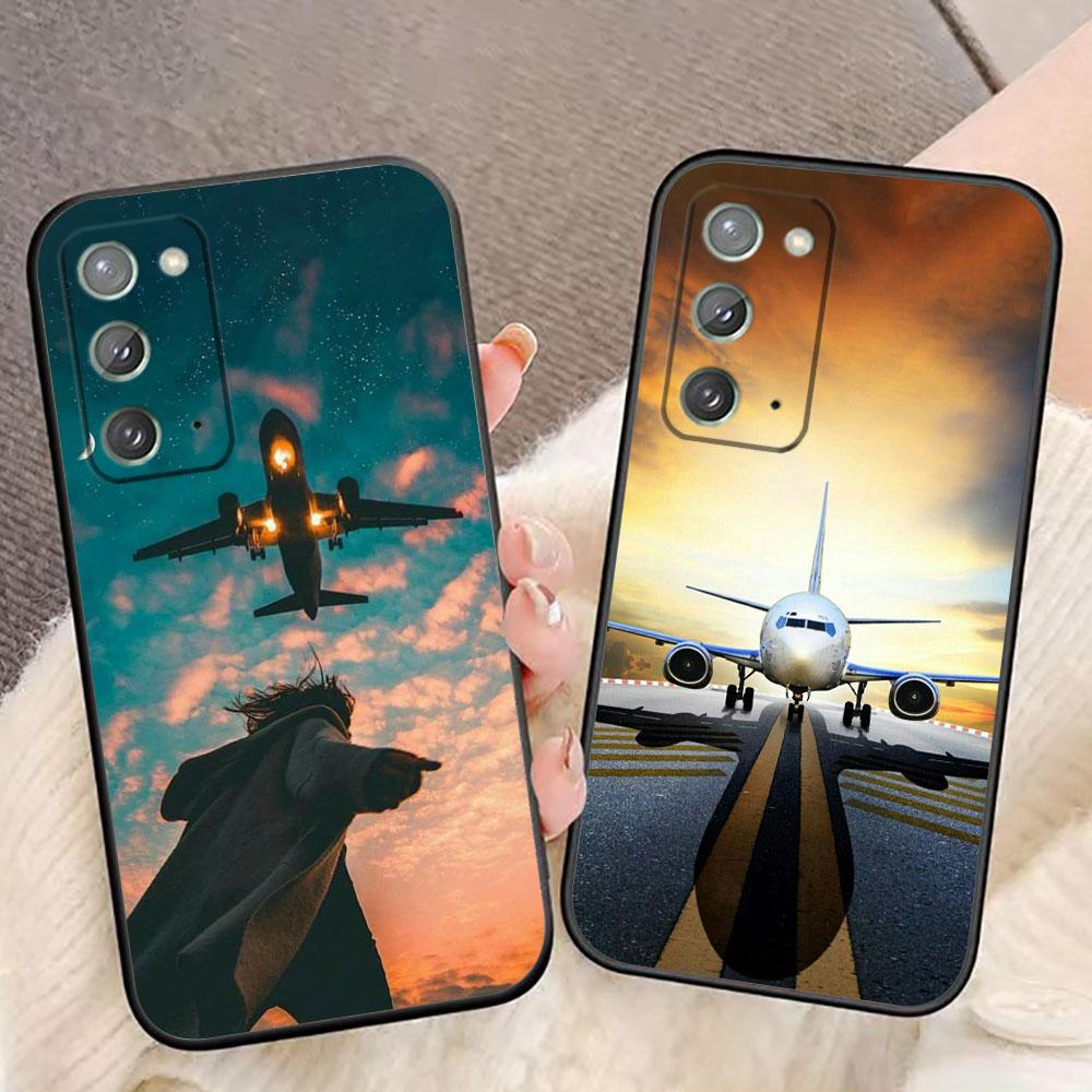 Travel Plane Airplane Phone Case For Samsung NOTE 20 10 M23 M53 A80 A70 A50 A30 A24 A13 A12 A07 A06 A05S A04 A03S A03 A04E Cover