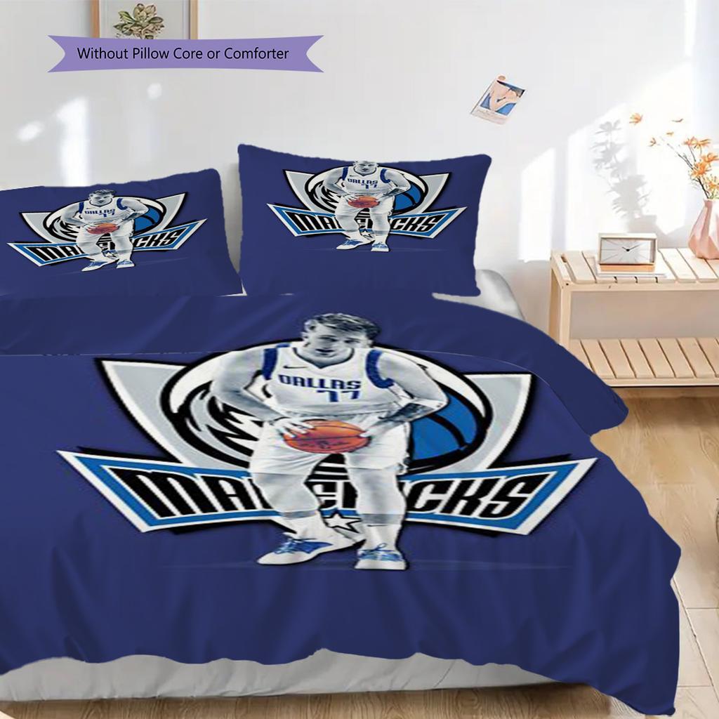 Dallas Mavericks Basketball Spirit Three-piece set(1 * duvet cover + 2 * pillowcase, without core)Christmas birthday gift Bedding set