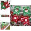 Christmas Santa Claus Pattern Flag Garland With Creative Design For Holiday Party Decorations