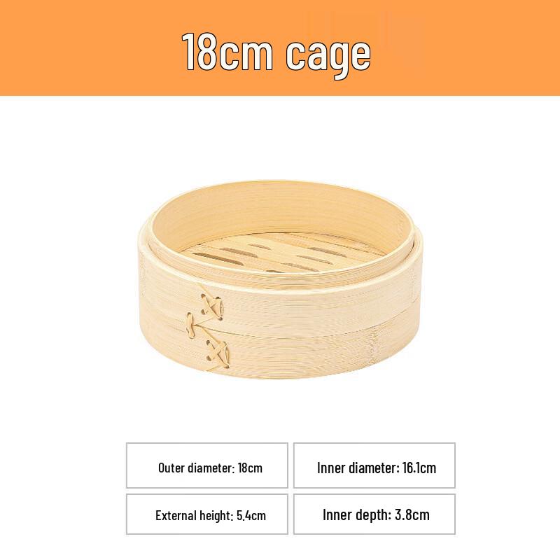 Traditional Bamboo Steamer Basket & Lid