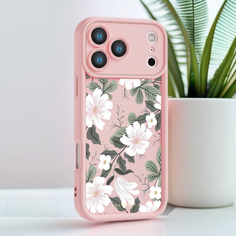 Elegant Orchid Print Girlish Anti Drop Shockproof Soft Phone Case For Multiple Iphone Models