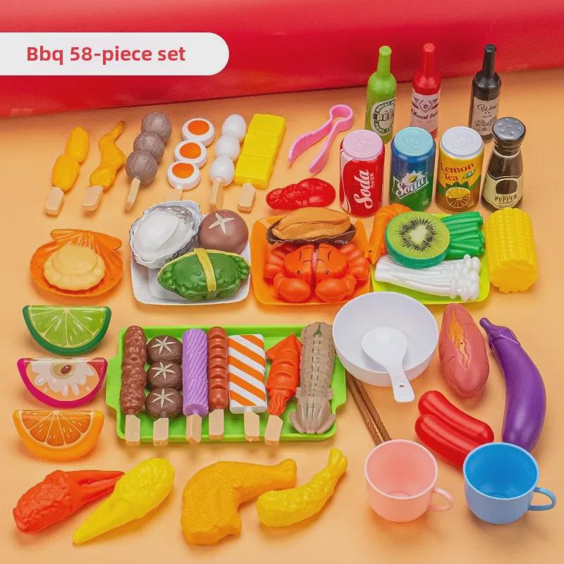 Mini Kitchen Hot Pot & BBQ Toy Set for Kids - Skewer Role Play with Cooking Utensils for Boys & Girls