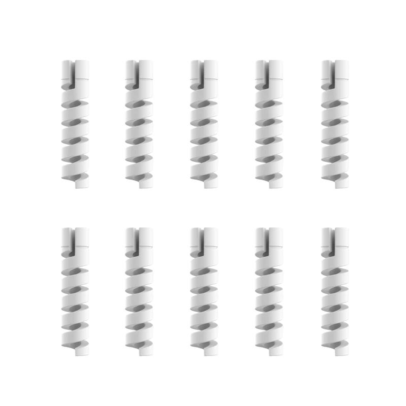6/10/12/20pcs  Protector Silicone Charge Cable Spiral Winder Wire End Cord Savers Cover For Phone USB Charger Cable Accessories