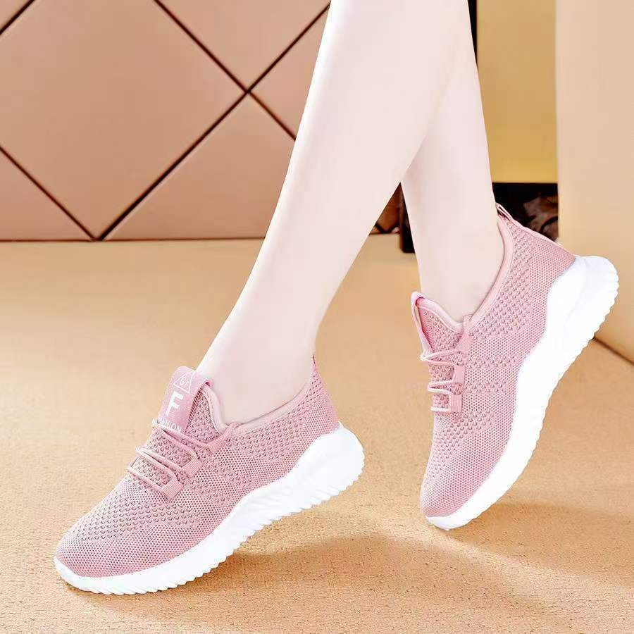 New fly-woven mesh shoes comfortable and breathable mesh shoes student shoes running couple shoes