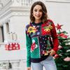 2022 New Women's Small Snowflake Christmas Knit Sweater Christmas Tree Sweater