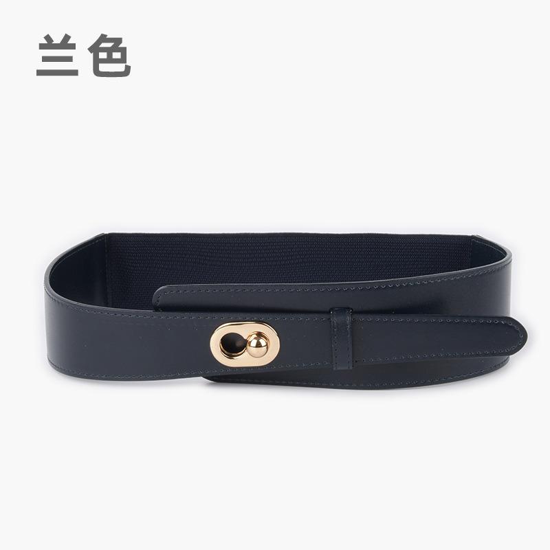 Women'S Elastic Belt With Dress, Suit Temperament Waist Seal, Women'S Elastic Belt, Leather Belt.