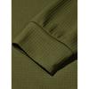 Men's Solid Big Waffle Knit Long Sleeve Polo Shirt, Lapel Zip Casual Sports Top for Autumn