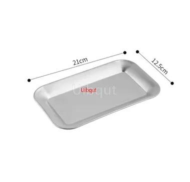 304 gold golden Stainless Steel Food Storage Trays BBQ Sushi Flat Dish Bread Pastry Baking Pan Kitchen Fruit Vegetable Plate
