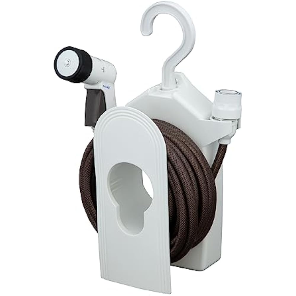 Takagi R110BR Horse Hose Reel Compact Reel, 10m (BR), Brown, Stylish, Lightweight