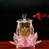 Fornitura d'acqua in cristallo cinese per templi buddisti domestici, tazze da offerta e coppe da vino davanti al Buddha Buddismo