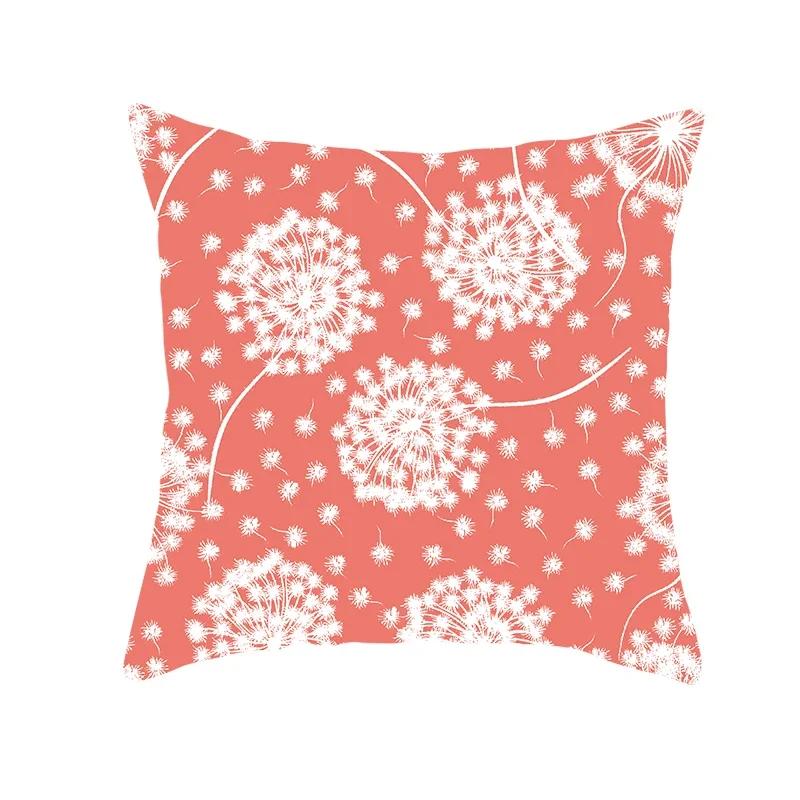 Coral Pillow Case Spring Home Decor Decorative Live Coral Tropical Style Pillow Cushion Cover for Sofa ize Funda Cojin