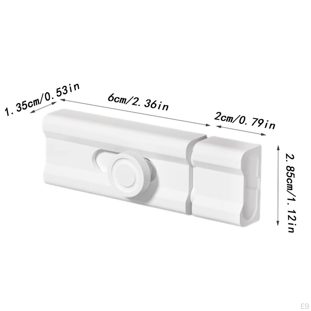 Slide Bolt Door Latch Aluminum Self Sticky Sliding Lock for Home Office Bathroom Bedroom