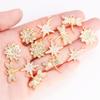 10Pcs Delicate Gold Color Zircon Flower Dragonfly Star Charms Pendants High Quality Diy Necklace Earrings Jewelry Accessories