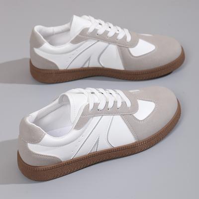 Nouvelles Chaussures de Sport Décontractées Vintage pour Femmes Sneakers de Randonnée en Cuir Chaussures Athlétiques à Plateforme Chaussures de Marche Unisexe Mocassins Blancs
