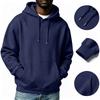 Men's Casual Color Hoodie with Drawstring