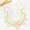 4Pcs/Set Modern Trendy Stacking Wearing Necklaces for Women Zircon and Alloy Connection Unusual Fashion Sexy Clavicle Necklace