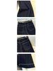 Women's Dark Blue High-Waisted Wide-Leg Micro-Flare Jeans – 2025 Autumn/Winter Collection, Slimming and Loose Fit, Casual Straight-Leg Pants.