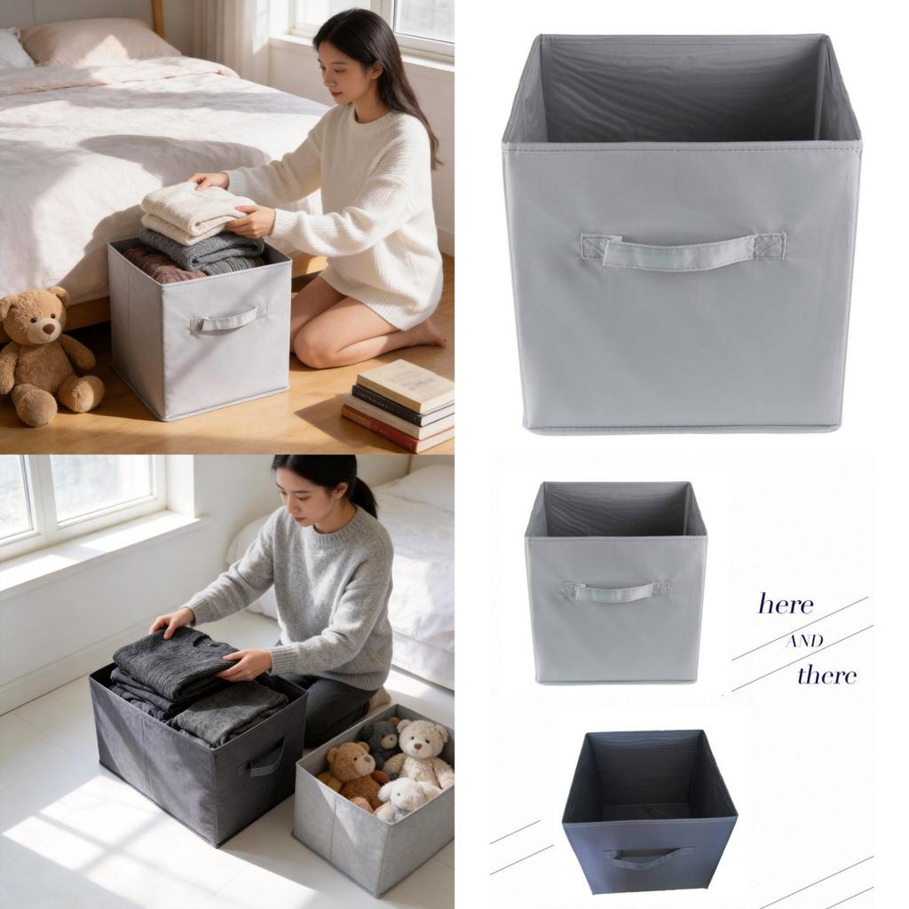Toy And Clothing Storage Bin Oxford Cloth Handheld Container For Home Use