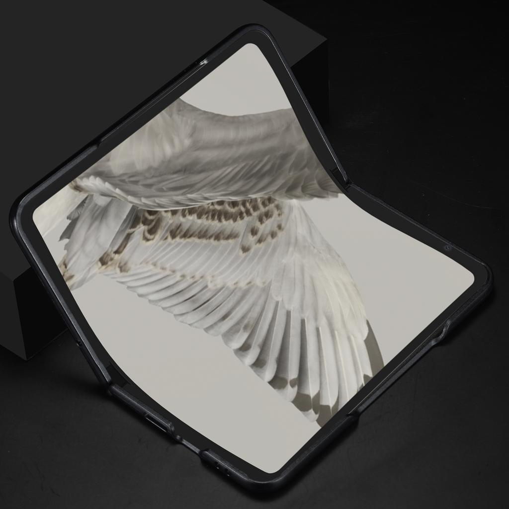 LC.IMEEKE Für Google Pixel Fold Kratzfeste Handyhülle mit Kohlefasertextur PU-Leder+TPU+EVA Rückseite