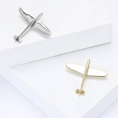 Stylish Simple Copper Glossy Plane Brooch Fashionable Versatile Men'S And Women'S Suits Cardigan Corsage Jewelry Pin