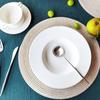 6PCS Braided Round Place Mats Kitchen Dining Table Runner Heat Insulation Non-Slip Washable Placemats Christmas Table Mats Home Decoration Pad Coaster