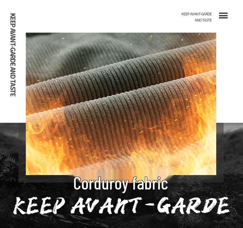 Men's Winter Fleece-Lined Corduroy Vest - Thick, Plus Size, Stand Collar, Sleeveless Jacket with Multi-Pocket Design.