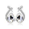 Austrian Crystal Jewelry Sets With Elegant Peacocks Drop Earrings And Necklace Featuring White Alloy Materials