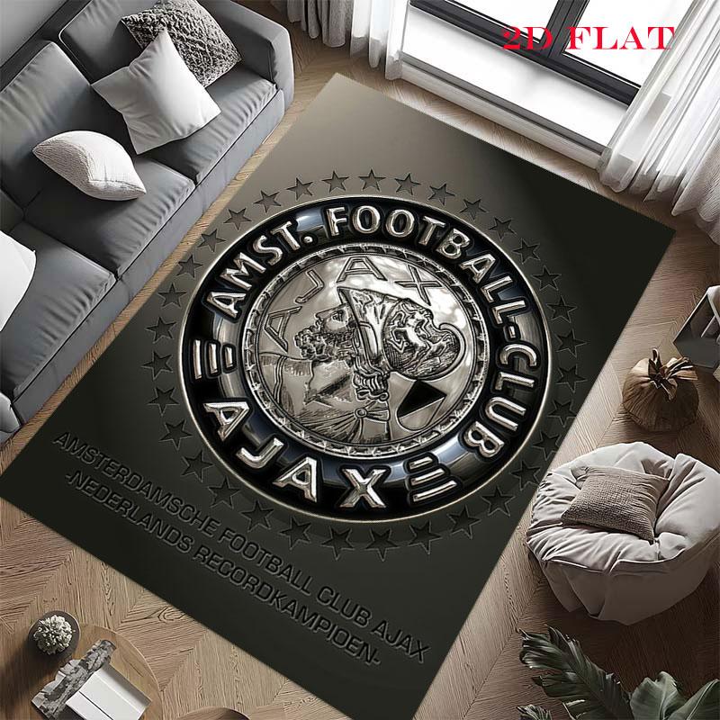 Tappeto AFC Ajax per Soggiorno Camera da Letto Casa Decorazione Divano, Tappetino Antiscivolo per Giochi Bambini
