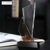 Creative Customized K9 Crystal Trophy, Engraved Upscale Authorization Plate, Honor Award, Excellent Employee Trophy, 1Pc