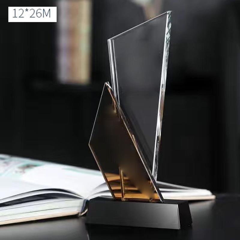 Creative Customized K9 Crystal Trophy, Engraved Upscale Authorization Plate, Honor Award, Excellent Employee Trophy, 1Pc