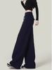 American Gray Wide-leg Casual Pants Women's Spring New High-waisted Loose-hanging Touching Pants