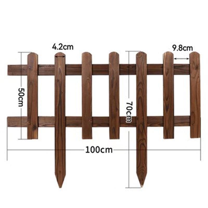Carbonized Anticorrosive Wood Decorative Fence for Outdoor Gardens and Parks