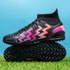 Fashion Men's Soccer Shoes TF/FG Non-Slip Turf Soccer Cleats Trend Design Shoes Comfortable High Top Sneaker High Quality Football Boots
