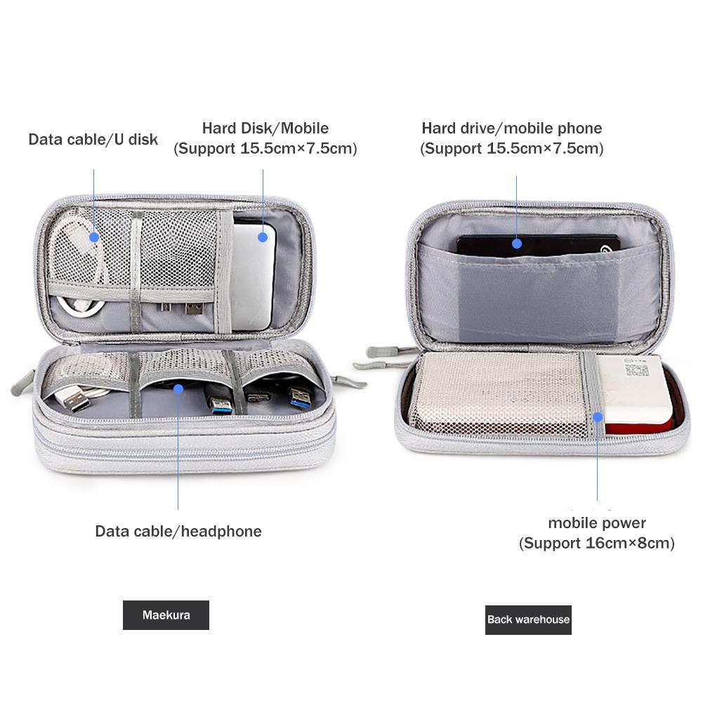 Torba do przechowywania akcesoriów cyfrowych Wielofunkcyjna wodoodporna torba wykończeniowa Pudełko Dysk twardy Kabel do transmisji danych Zestaw słuchawkowy U Disk