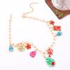 Fashion Exquisite Creative Dripping Animal Geometric Flower Pendant Necklace Casual Summer Vacation Style Women's Models
