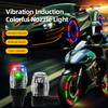 2 stücke Bunte Auto Motorrad Luftdüse Licht Vibrationssensor USB-Lade-LED Auto Rad Reifen Ventilkappen Hub Dekorative Lampe