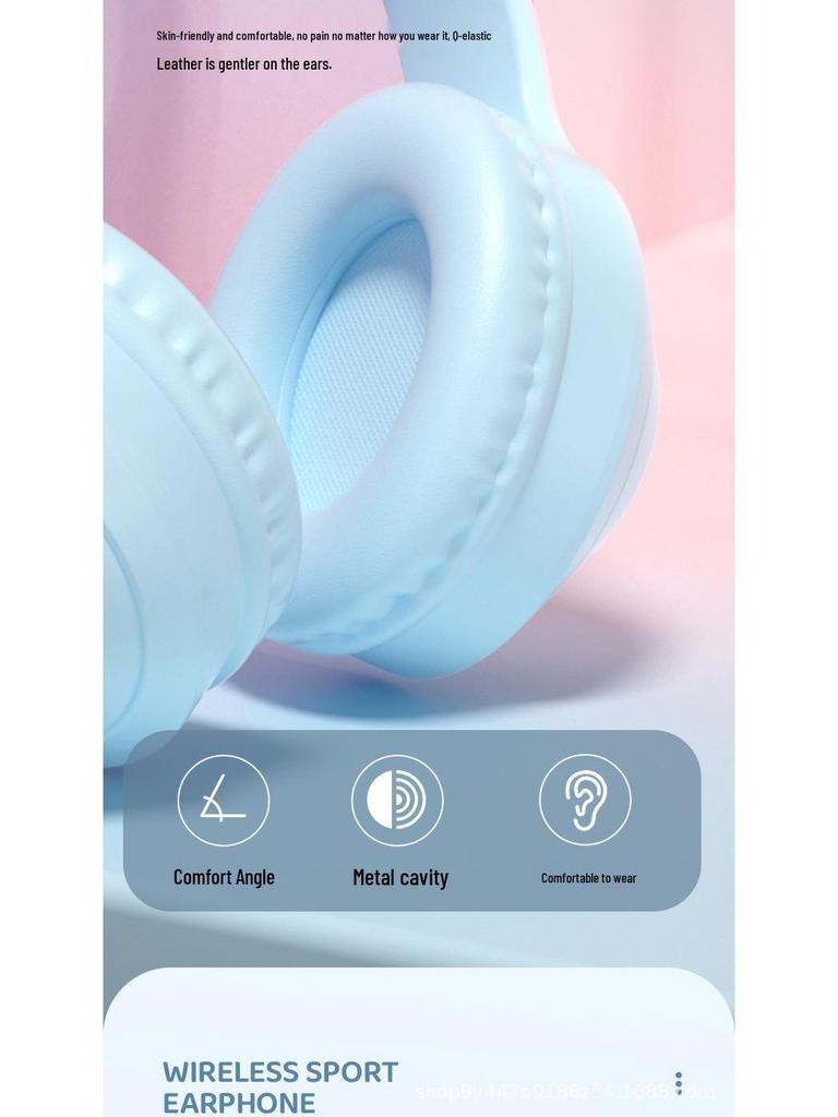 V5pro Gradient Color Bluetooth 5.1 Over-Ear Headset