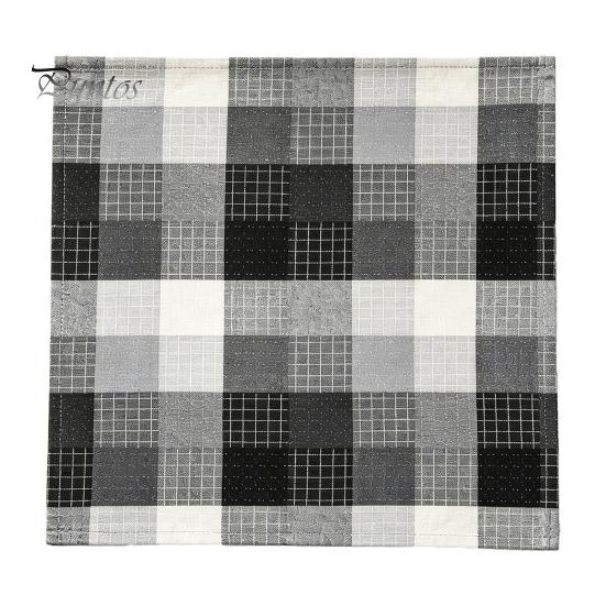 Hotel Quality Fabric Napkins Colorful Buffalo Check Napkin, Plaid Cotton Linen Retro Washable Cloth Decorative for Wedding Napkin Dinner Table,