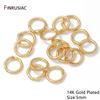 4-8mm 14/18K Gold Plated Brass Solid Closed Jump Ring,Closed Split Rings Connector For DIY Jewelry Making Accessories