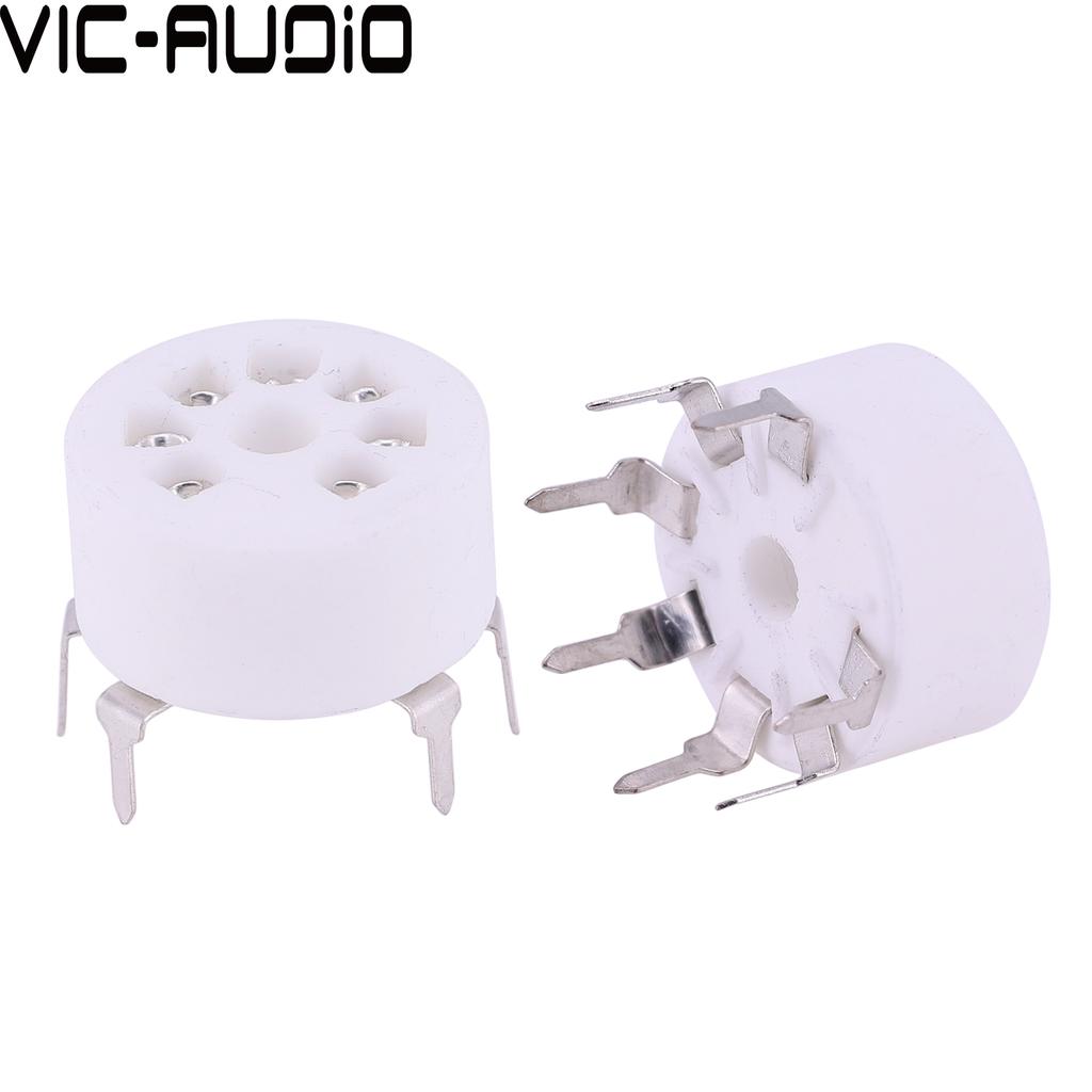 Ceramic 7PIN Tube Socket GZC7-Y-B PCB Board For EC92 6J1 6J4 6J5 6A2 6H2 1A2 6Z4 6X4 Vacuum Tube Amplifier Audio DIYGood product