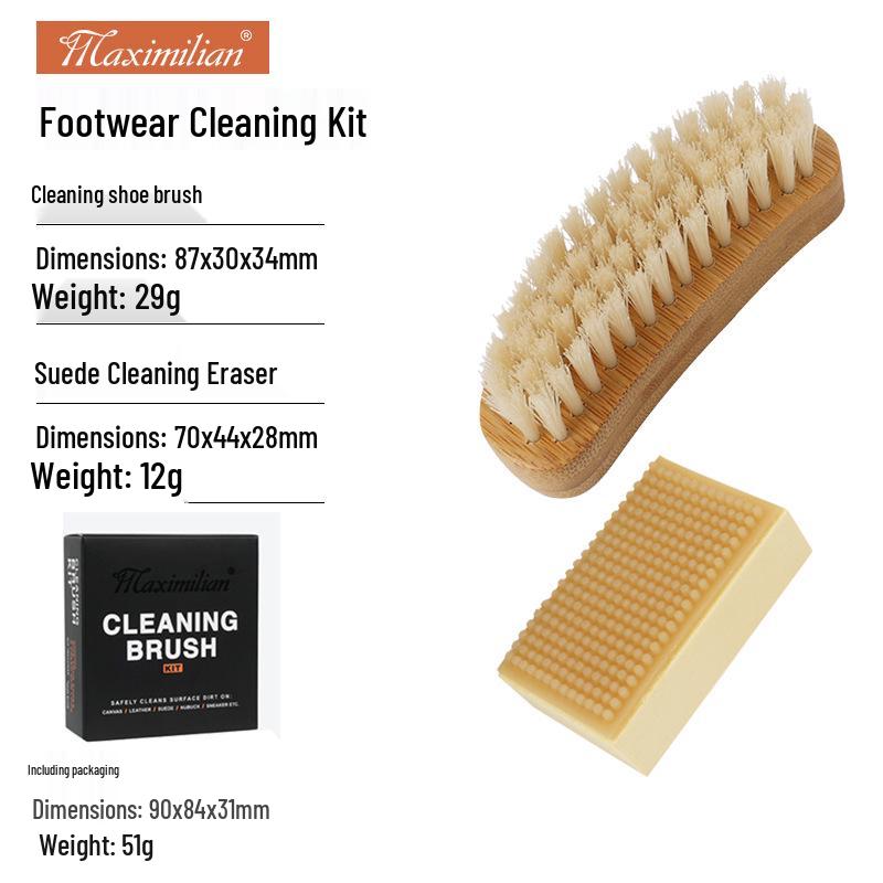 Maximilian Suede Sneakers Cleaning Set: Shoe Brush & Wipes for Household Care 80295